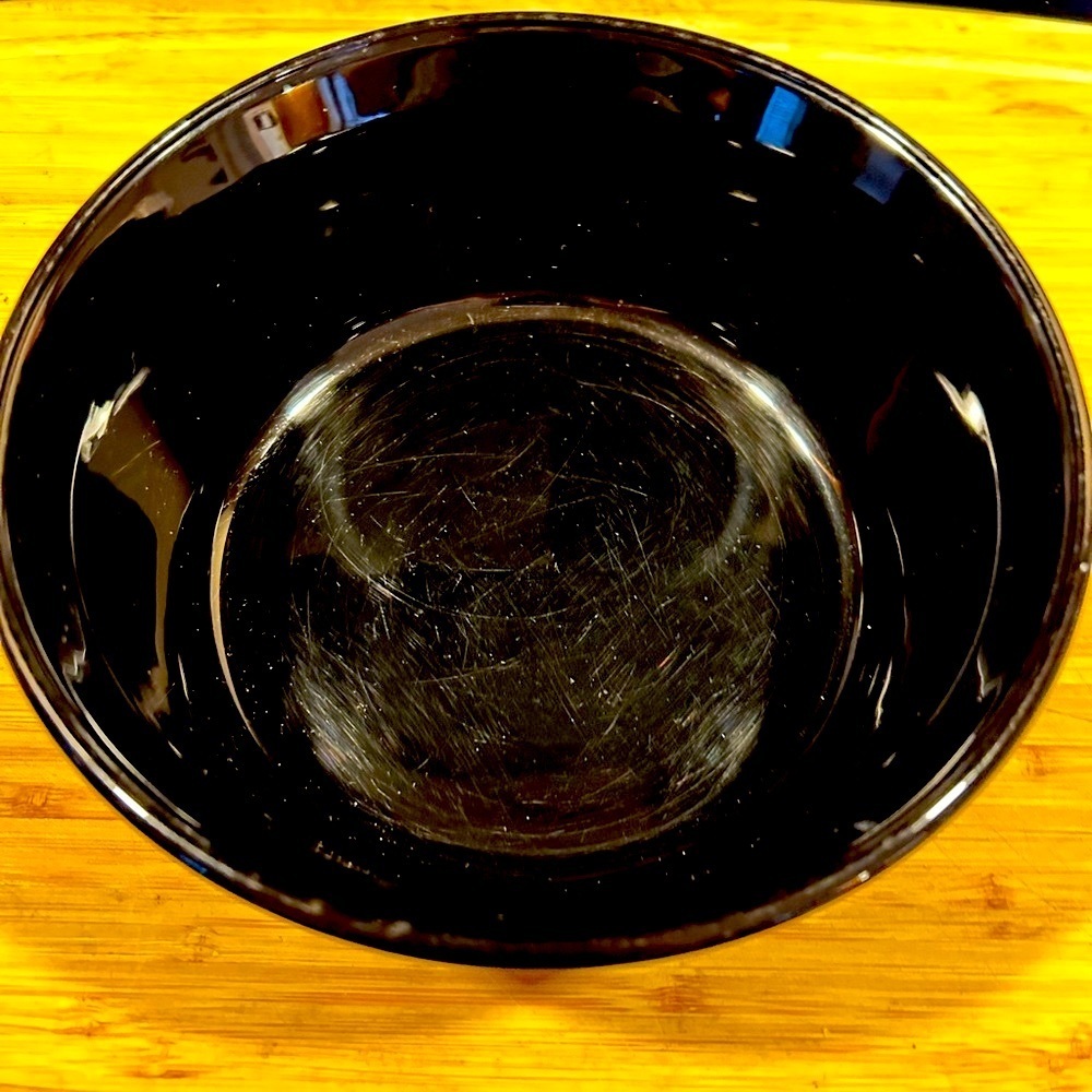 Corning Ware 1.6L French Black Round F-5-B Casserole Baking Dish Ribbed no lid - Picture 3 of 4